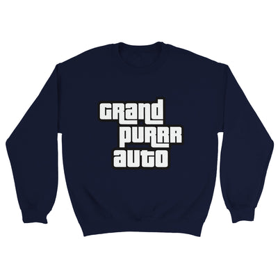 Sudadera Unisex Estampado de Gato "Grand Purrr Auto" Michilandia | La tienda online de los fans de gatos