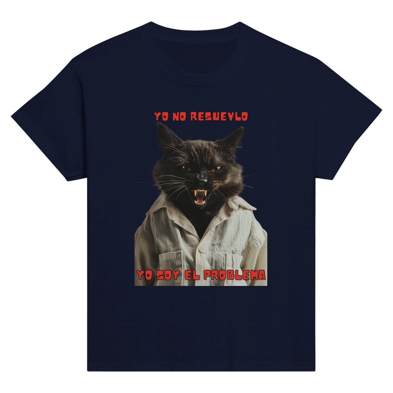 Camiseta Junior Unisex Estampado de Gato "Soy el Problema" Michilandia | La tienda online de los fans de gatos