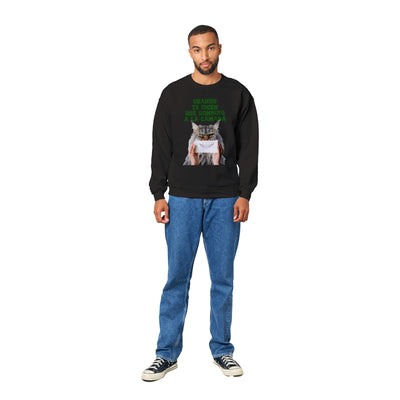 Sudadera unisex estampado de gato "Sonrisa Obligada" Gelato