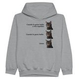 Sudadera con capucha júnior estampado de gato "Gente" Michilandia | La tienda online de los fans de gatos