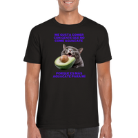 Camiseta unisex estampado de gato "Aguacate"