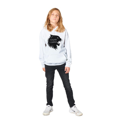 Sudadera con capucha júnior estampado de gato "Nieve y Garra" Michilandia | La tienda online de los fans de gatos