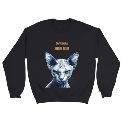 Sudadera Unisex Estampado de Gato "Sphynx Implacable" Michilandia