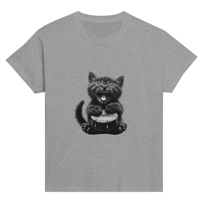 Camiseta Junior Unisex Estampado de Gato "TamTam Felino" Michilandia | La tienda online de los fans de gatos