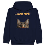 Sudadera con capucha júnior estampado de gato "Consulta Curiosa" Michilandia | La tienda online de los fans de gatos