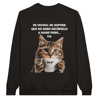 Sudadera Unisex Estampado de Gato 