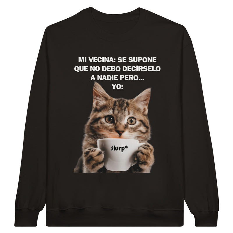 Sudadera Unisex Estampado de Gato "Chisme Gatuno" Michilandia | La tienda online de los fans de gatos