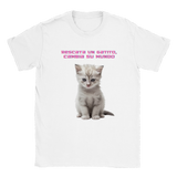 Camiseta unisex estampado de gato "Rescata un gatito" Gelato