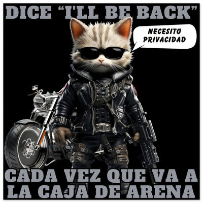 Panel de aluminio impresión de gato "I'll Be Back" Michilandia | La tienda online de los amantes de gatos