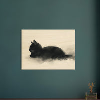 Panel de madera impresión de gato "Serenidad Japonesa" Michilandia | La tienda online de los fans de gatos