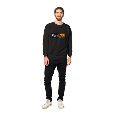 Sudadera Unisex Estampado de Gato "Purr Hub" Michilandia | La tienda online de los fans de gatos