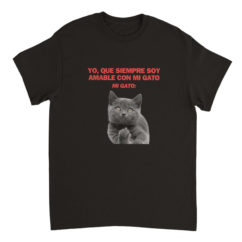 Camiseta Unisex Estampado de Gato "Desafío Gatuno" Michilandia | La tienda online de los fans de gatos