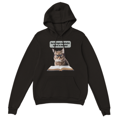 Sudadera con capucha unisex estampado de gato 