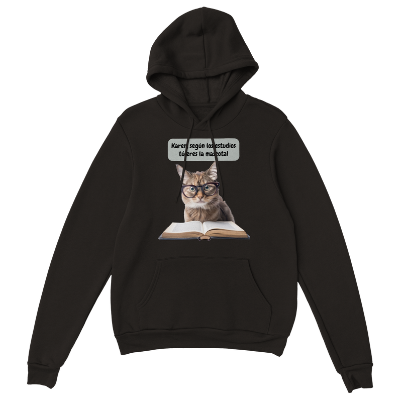 Sudadera con capucha unisex estampado de gato "Karen la mascota" Gelato