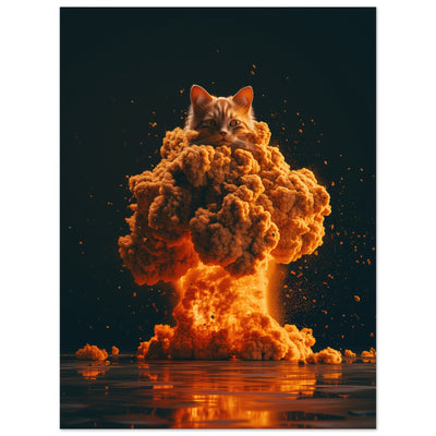 Panel de aluminio impresión de gato "Curiosidad Nuclear" Michilandia | La tienda online de los fans de gatos