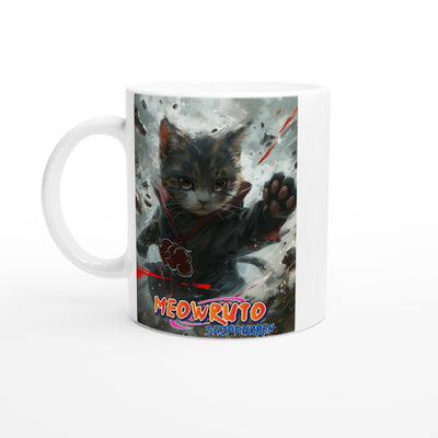 Taza Blanca con Impresión de Gato 