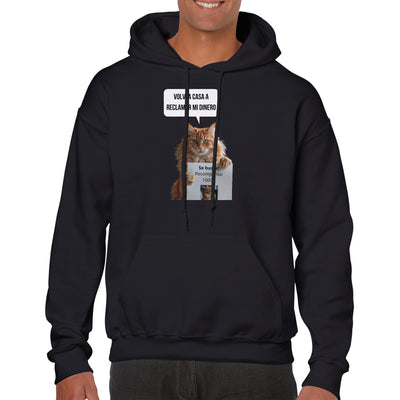 Sudadera con Capucha Unisex Estampado de Gato "Recompensa Miau" Michilandia