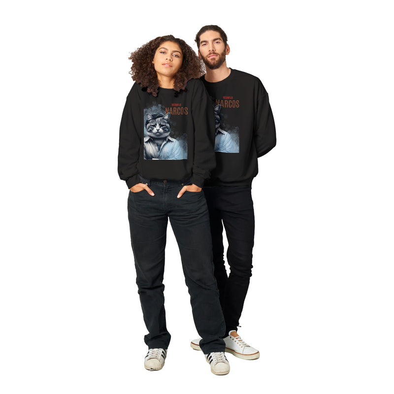 Sudadera Unisex Estampado de Gato "Narcogato" Michilandia | La tienda online de los fans de gatos