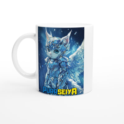 Taza Blanca con Impresión de Gato 