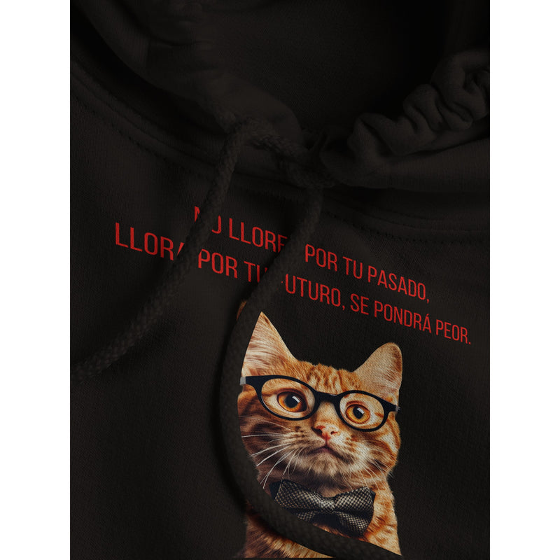 Sudadera con Capucha Unisex Estampado de Gato "Profecía Peluda" Michilandia