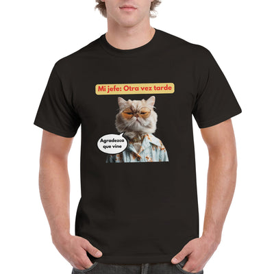 Camiseta Unisex Estampado de Gato 