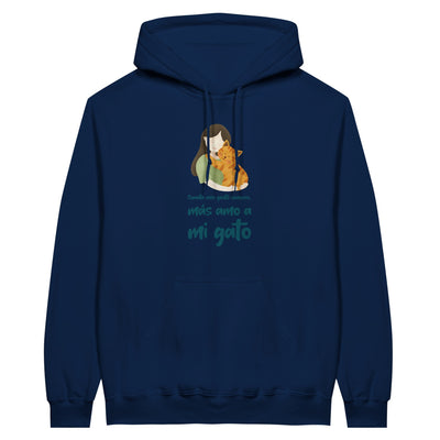 Sudadera con Capucha Unisex Estampado de Gato "Amor Gatuno" Michilandia