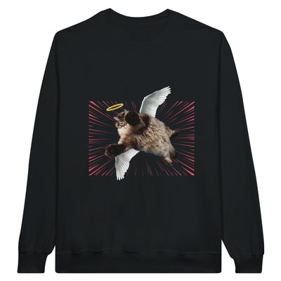 Sudadera Unisex Estampado de Gato "Ángel de Pelaje" Michilandia | La tienda online de los fans de gatos