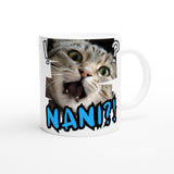 Taza Blanca con Impresión de Gato "Exclamación Gatuna" Michilandia | La tienda online de los amantes de gatos