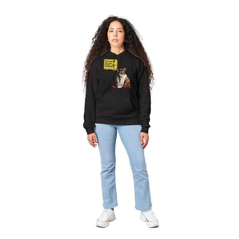 Sudadera con Capucha Unisex Estampado de Gato "Mahatma Michi Gandhi" Michilandia | La tienda online de los amantes de gatos