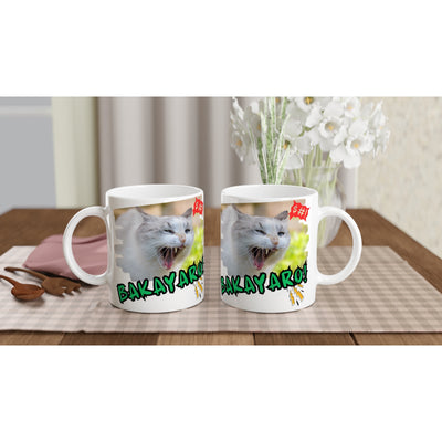 Taza Blanca con Impresión de Gato 