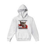 Sudadera con capucha júnior estampado de gato "Cinéfilo Dormilón" Michilandia | La tienda online de los amantes de gatos