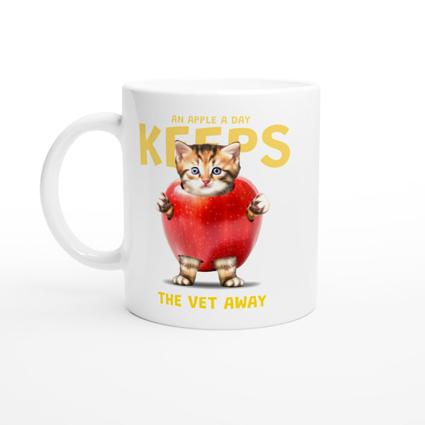 Taza con Impresión de Gato "Dulce Manzana"