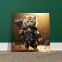 Panel de aluminio impresión de gato "Michi Thor"