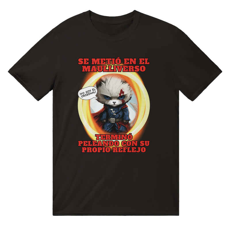 Camiseta unisex estampado de gato "El Maulliverso" Michilandia | La tienda online de los amantes de gatos