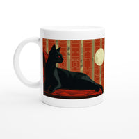 Taza Blanca con Impresión de Gato 