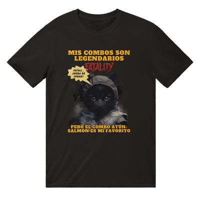 Camiseta unisex estampado de gato "Noob Catbot" Michilandia | La tienda online de los amantes de gatos