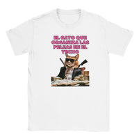 Camiseta Junior Unisex Estampado de Gato "Don Miau" Michilandia | La tienda online de los fans de gatos