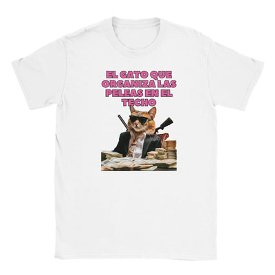 Camiseta Junior Unisex Estampado de Gato 