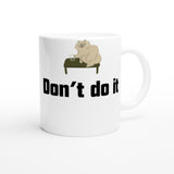 Taza Blanca con Impresión de Gato "Don't do it" Michilandia | La tienda online de los fans de gatos