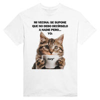 Camiseta Unisex Estampado de Gato "Chisme Gatuno" Michilandia | La tienda online de los fans de gatos