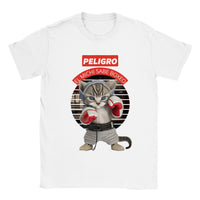 Camiseta unisex estampado de gato "Peligro" Gelato