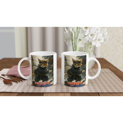 Taza Blanca con Impresión de Gato 