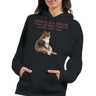 Sudadera con Capucha Unisex Estampado de Gato "Miau de Culpa" Michilandia | La tienda online de los fans de gatos