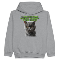 Sudadera con capucha júnior estampado de gato "Actitud Miau" Michilandia | La tienda online de los fans de gatos