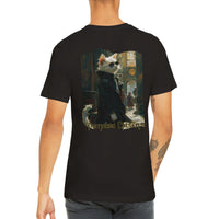 Camiseta Prémium Unisex Impresión Trasera de Gato "Gojo Miau" Michilandia | La tienda online de los fans de gatos