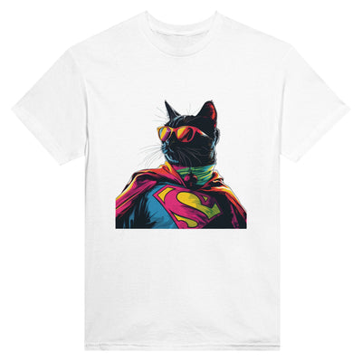 Camiseta Unisex Estampado de Gato "SuperMiau" Michilandia | La tienda online de los fans de gatos