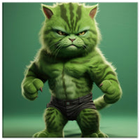 Lienzo de gato "Michi Hulk" Gelato