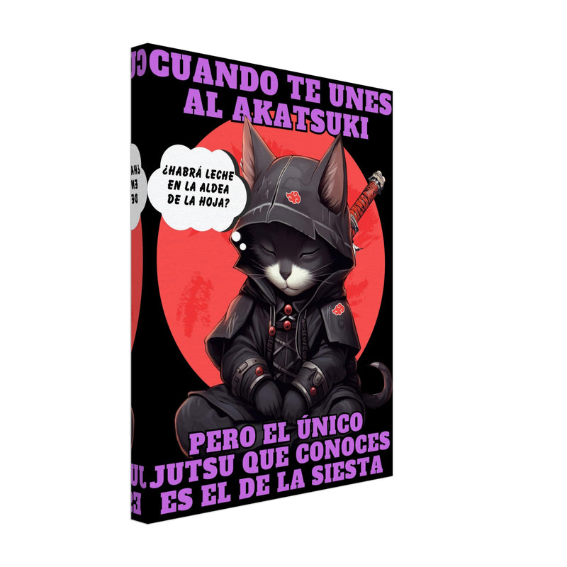 Lienzo de Gato "Siesta No Jutsu" Michilandia | La tienda online de los amantes de gatos