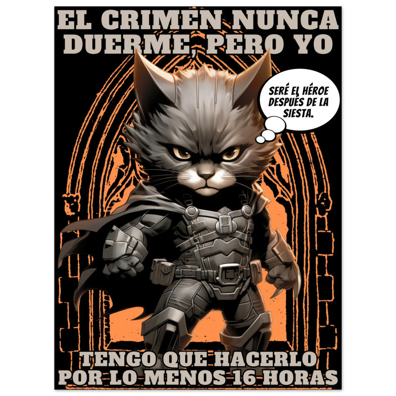 Panel de aluminio impresión de gato "Siesta de la Justicia" Michilandia | La tienda online de los fans de gatos