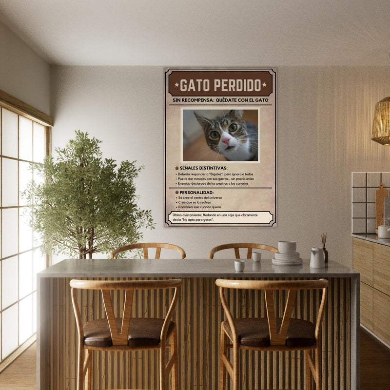 Póster Prémium de Avisos Personalizados de Gatos Gelato